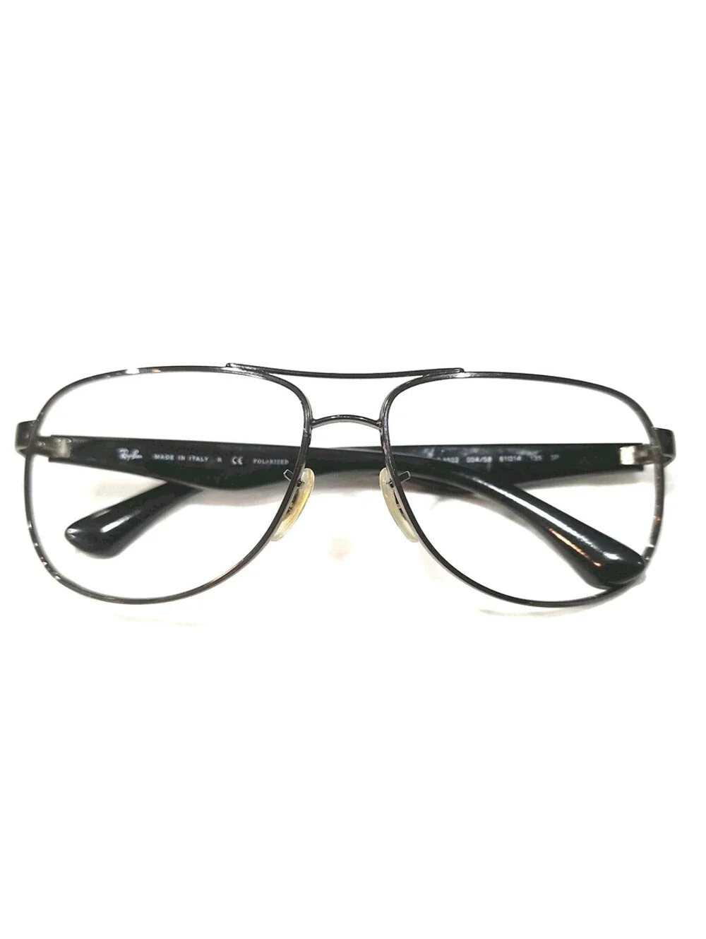Ray Ban RB3502 004/58 Gunmetal Square Sunglasses Frame 61-14 135